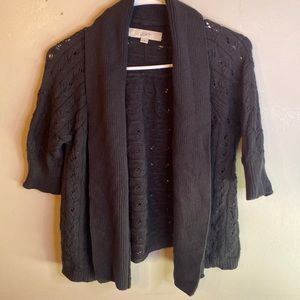 Ann Taylor short cardigan grey size small
